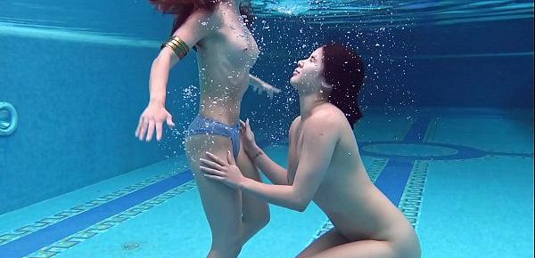  Lady and Lizzy hot underwater lesbians